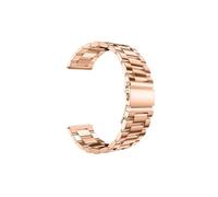 Correa de 20 mm y 22 mm apta for Samsung Galaxy watch 6/5 pro/4 Pulsera clásica de acero inoxidable con eslabones de metal apta for correa amazfit GTS-GTR-4-3-2e-mini(Rose gold 02,For Galaxy 4-6 class