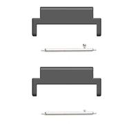 Correa de accesorios para reloj inteligente de 18 mm a 20 mm, accesorio de cabeza de eslabones de metal, adaptador de conector ajustable, 2 lengüetas de acero inoxidable, adaptador de conector de