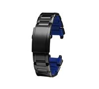 Correa de acero inoxidable 316L compatible con Casio MTG-B1000 MTG-B2000 G-Shock Heart of Steel, pulsera repuesto for reloj hombre(Black blue,For MTG-B1000)
