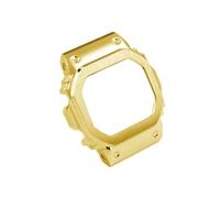 Correa de acero inoxidable adecuada for reloj Casio Small Square DW5600 GW-B5600 GW-M5610 con caja modificada y accesorios for reloj de hombre(Golden case,For DW 5600)