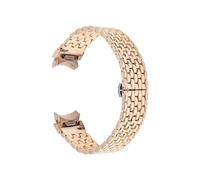 Correa de acero inoxidable apta for Samsung Galaxy 6, 5, 4, 44 mm, 40 mm, pulsera reticulada en escamas, 6/4, apta for Classic 43 mm, 47 mm, 42, 46 mm, 5Pro, 45 mm ( Color : Rose gold , Size : Watch 5