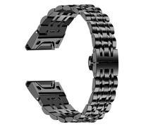 Correa de acero inoxidable de 20/22/26 mm apta for Garmin Fenix 8/Fenix 7/Fenix 6/Fenix 5/EPIX 2/Fenix 7X/6X(Black,26mm For Fenix 7X 7X Pro)