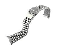 Correa de acero inoxidable de 22 mm for buceo, 3 estilos, compatible con for Casio Duro MDV107-1A MDV106-1A, repuestos for pulsera de reloj(Silver 5)