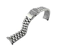Correa de acero inoxidable de 22 mm for buceo, 3 estilos, compatible con for Casio Duro MDV107-1A MDV106-1A, repuestos for pulsera de reloj(A-silver 3)