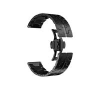 Correa de acero inoxidable de 22mm for Huawei Watch GT5, correa de muñeca con cierre plegable de Metal de 46MM, accesorios for reloj Huawei Watch GT5 GT4(Black)