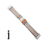 Correa de acero inoxidable de ajuste rápido for Garmin Fenix 8, 51mm, 7, 47mm, 7X, 6, 6X Pro, pulsera de Metal for Garmin Fenix 5, 5X Plus, 22 y 26mm(NO.2 Titanium Orange,For Fenix 7 7Pro)