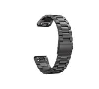 Correa de acero inoxidable de ajuste rápido for Garmin fenix8 fenix7 fenix6 fenix5 7X 6X 5X 8X Plus Correa de repuesto(Black,For Fenix 7s (20mm))