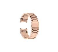 Correa de acero inoxidable de ajuste rápido for Samsung Galaxy Watch 6 4 5 pro 40 44mm 45mm 42 46mm, Correa sin huecos for watch6 classic 43mm 47mm(Color:Rose Gold,Size:For Galaxy 6classic 43mm)