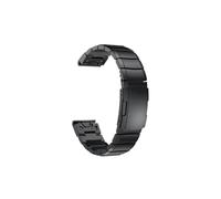 Correa de acero inoxidable de metal de 26/22/20 mm para Garmin Fenix 6X 6S/Fenix 5X 3HR/Forerunner 745/Fenix5/6 Q ui ck fit correa de conector (negro, para ancho de 26 mm)
