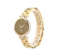 Correa de acero inoxidable de tres cuentas compatible con Garmin Lily Correa de acero inoxidable compatible con Garmin Lily Fashion Strap Correa de reloj de acero inoxidable(Golden)