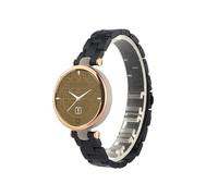 Correa de acero inoxidable de tres cuentas compatible con Garmin Lily Correa de acero inoxidable compatible con Garmin Lily Fashion Strap Correa de reloj de acero inoxidable(Black)
