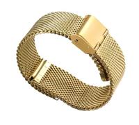 Correa de acero inoxidable for hombre Pulsera malla cepillada Milán Reemplazo metal 18 mm 20 22 24(Gold,20mm)