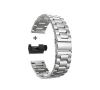 Correa de acero inoxidable para Xiaomi Mi Watch (Amazfit Stratos 2 2S, color plateado) de 22 mm con
