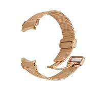 Correa de acero inoxidable Quick Fit for Galaxy Watch 7/FE/6/5 40 mm 44 mm Milanese for Samsung Galaxy Watch 6 Classic 43 mm 47 mm 5pro 45 mm(Rose gold,For Galaxy 4classic 42mm)
