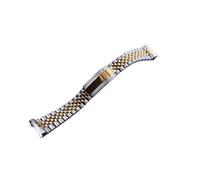 Correa de acero inoxidable Rolamy 316L de 22 mm con eslabones de tornillo y extremos curvados sólidos con cierre Oyster for reloj Casio MDV-106 MDV-106B