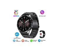 (Correa de acero negra) 2025 nuevo compatible con Huawei GT4 Pro reloj inteligente para adultos NFC
