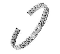 Correa de acero precisión for pulsera Swarovski Fossil Casio for mujer, metal, cadena universal for reloj 10 mm, 12, 14, 16 y 18(G20-07 silver,14mm)