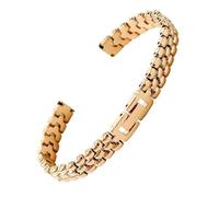 Correa de acero precisión for pulsera Swarovski Fossil Casio for mujer, metal, cadena universal for reloj 10 mm, 12, 14, 16 y 18(G20-07 rose gold,12mm)