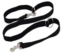 Correa de Adiestramiento Paño De Buceo Correa Acolchada para Perro Doble Cabeza Dos Correas para Perro P Collar De Cadena Ajustable Cuerda Corta Larga para Perro Correa Antitirones Perro (Color : Bla