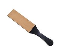 Correa de Afilado Kit de bloque afilar cuchillos con compuesto pulido y correa cuero doble cara para Peluquero Maquinilla de Afeitar Recta(32CM)