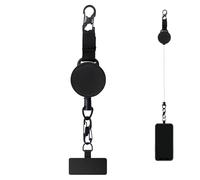 Correa de agarre extensible, cable de bloqueo para teléfono, correa de seguridad para tirar de seguridad, clip de mosquetón de protección antirrobo, viajes al aire libre, pesca, senderismo, esquí