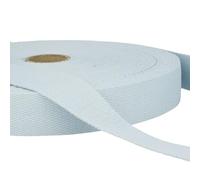 Correa de algodón resistente de 2 metros, color azul cielo, correa firme de 25 mm de ancho, resistente y gruesa, lavable a máquina a 30 °C, perfecta para asas de bolsas, correas de mano, cinturones