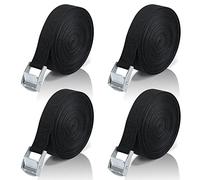 Correa de Amarre 10M, 4 Piezas Cinchas de Amarre con Correas Tensoras de Presión, Cinturón Tensor de Carraca con Hebilla para Portaequipajes de Coche, Portabicicletas, Surf, Kayak, Motocicletas