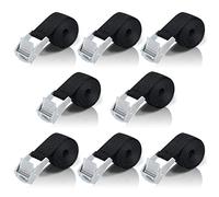Correa de Amarre 1M, 8 Piezas Cinchas de Amarre con Correas Tensoras de Presión, Cinturón Tensor de Carraca con Hebilla para Portaequipajes de Coche, Portabicicletas, Surf, Kayak, Motocicletas