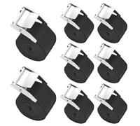 Correa de Amarre 1M, 8 Piezas Negro Cinchas de Amarre con Correas Tensoras de Presión, Cinturón Tensor de Carraca con Hebilla para Portaequipajes de Coche, Portabicicletas, Surf, Kayak, Motocicletas