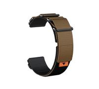 Correa de anillo de nailon de liberación rápida, 22-26mm, for Garmin Fenix 7X/5X/5XPlus/6X/6XPro/5Plus 6Pro, correa intercambiable(Black brown,22mm)