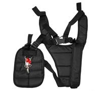 Correa de arnés de hombro doble, cinturón de herramientas de jardín, banda de apoyo acolchada ajustable para cortador de cepillo, recortadora de cuerdas, césped para bordeadora de malas hierbas