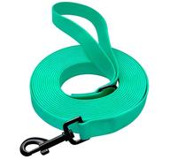 Correa de arrastre impermeable para perros, 3 m/5 m/10 m/15 m, resistente al desgarro, correa de entrenamiento resistente al desgarro con mosquetón robusto para perros grandes y pequeños (verde, 10 m)