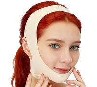 Correa de barbilla facial - Correa de elevación de barbilla ajustable | Banda reafirmante Čhin para mujer, cinturón moldeador facial, soporte elástico cómodo, banda de belleza an