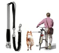 Correa de bicicleta para perro sin manos, correa para perros con muelle de choque, correa retráctil y ajustable para soporte de bicicleta, ciclismo seguro, entrenamiento, correr y exterior, fácil