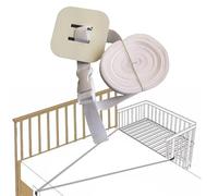 Correa de bloqueo segura para cunas y barandillas de cama, práctico diseño de nailon antideslizante, fácil instalación, protector de anclaje para cama de bebé