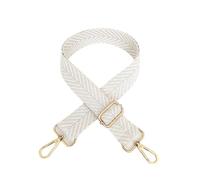 Correa de bolso de 130 cm para mujer desmontable DIY hombro arco iris accesorios de bolso bandolera cuerpo mensajero nailon correas de repuesto para bolso (beige, hardware plateado)