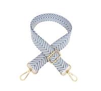 Correa de bolso de 130 cm para mujer desmontable DIY hombro arco iris accesorios de bolso bandolera cuerpo mensajero de nylon correa de repuesto para bolso (lago azul, hardware de pistola)