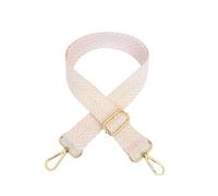 Correa de bolso de 130 cm para mujer desmontable DIY hombro arco iris accesorios de bolso bandolera cuerpo mensajero de nylon correa de repuesto para bolso (rosa claro, hardware plateado)