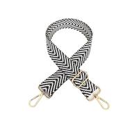 Correa de bolso de 130 cm para mujer desmontable DIY hombro arco iris accesorios de bolso bandolera cuerpo mensajero nailon correas de repuesto para bolso (negro, hardware de pistola)