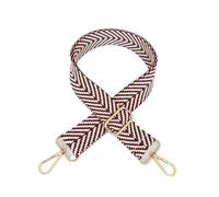 Correa de bolso de 130 cm para mujer desmontable DIY hombro arco iris accesorios de bolso bandolera cuerpo mensajero de nylon correas de repuesto para bolso (rojo vino, hardware de pistola)