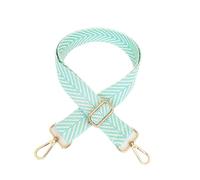 Correa de bolso de 130 cm para mujer desmontable DIY hombro arco iris accesorios de bolso bandolera cuerpo mensajero de nylon correa de repuesto para bolso (verde claro, hardware plateado)