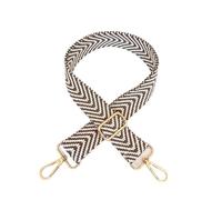 Correa de bolso de 130 cm para mujer desmontable DIY hombro arco iris accesorios de bolso bandolera cuerpo mensajero de nylon correa de repuesto para bolso (café claro, hardware dorado)