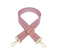 Correa de bolso de 130 cm para mujer desmontable DIY hombro arco iris accesorios de bolso bandolera cuerpo mensajero de nylon correa de repuesto para bolso (rojo rosa, hardware de pistola)