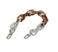 Correa de bolso Fashion Woman Accessory Detachable Part Replacement Gold Silver Acrylic Strap Women Shoulder Handle(Sliver 37cm)