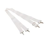 correa de bombo Correa de bombo Nylon suave Elástico Ajustable Ergonómico Cómodo Correa de tambor de doble hombro Cinturón para bombo Correas de bombo blancas banda de marcha, correa de tambor bombo s