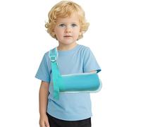 Correa de brazo transpirable para niños, estabilizador de apoyo para lesiones de muñeca/codo/hombro, se adapta perfectamente tanto a la mano izquierda como a la derecha (azul, S)
