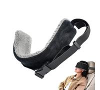 Correa de cabeza de viaje, soporte de cabeza ajustable para avión, soporte de cuello con hebilla ajustable, soporte de almohada estable para viajeros, durmientes, exteriores, niños, interiores, hogar