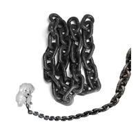 Correa de Cadena con Forma de Pata de Hierro, Divertida Correa de Cadena para Perros Grandes de Hierro para Perros/Gatos pequeños, Accesorios Ligeros para fotografías (Black,7ft)