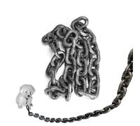 Correa de Cadena con Forma de Pata de Hierro, Divertida Correa de Cadena para Perros Grandes de Hierro para Perros/Gatos pequeños, Accesorios Ligeros para fotografías (Silver,10ft)
