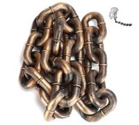 Correa de cadena de pata de hierro, correa de cadena grande para perros pequeños, cadenas de hierro de imitación de plástico, accesorios divertidos para fotos para perros y gatos pequeños, se ve